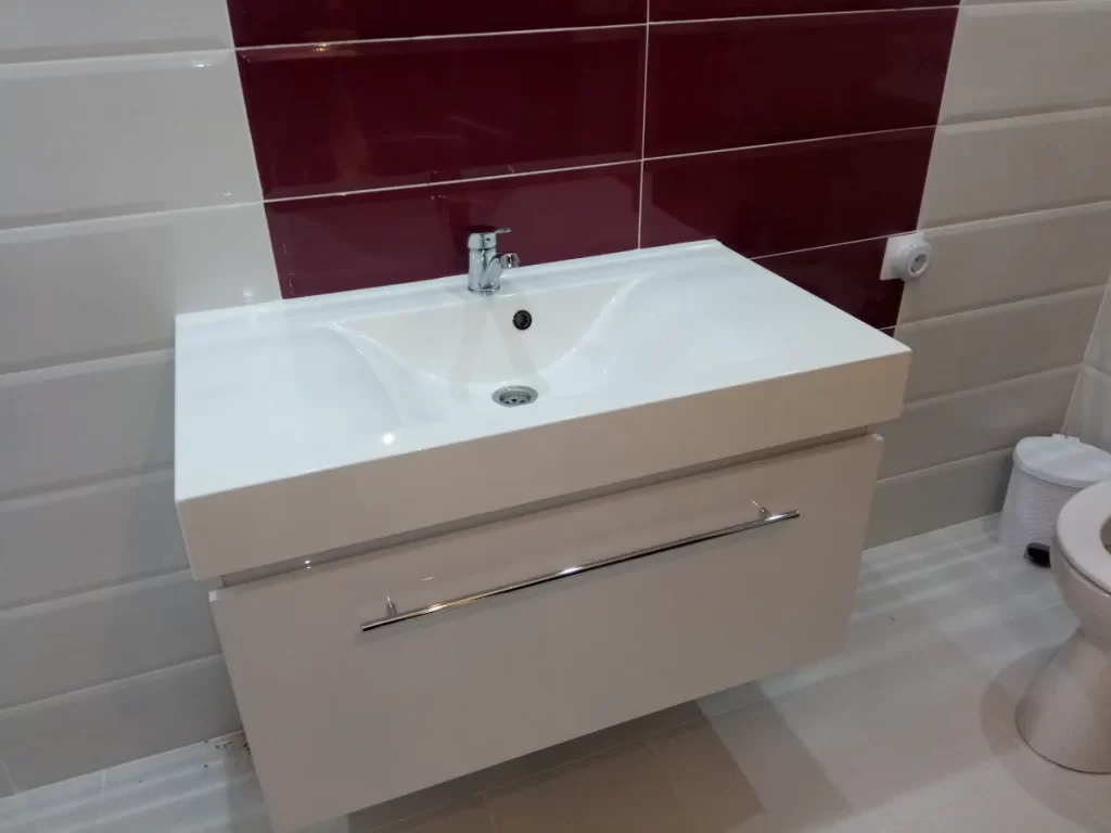 montare lavoar cu mobilier (4)
